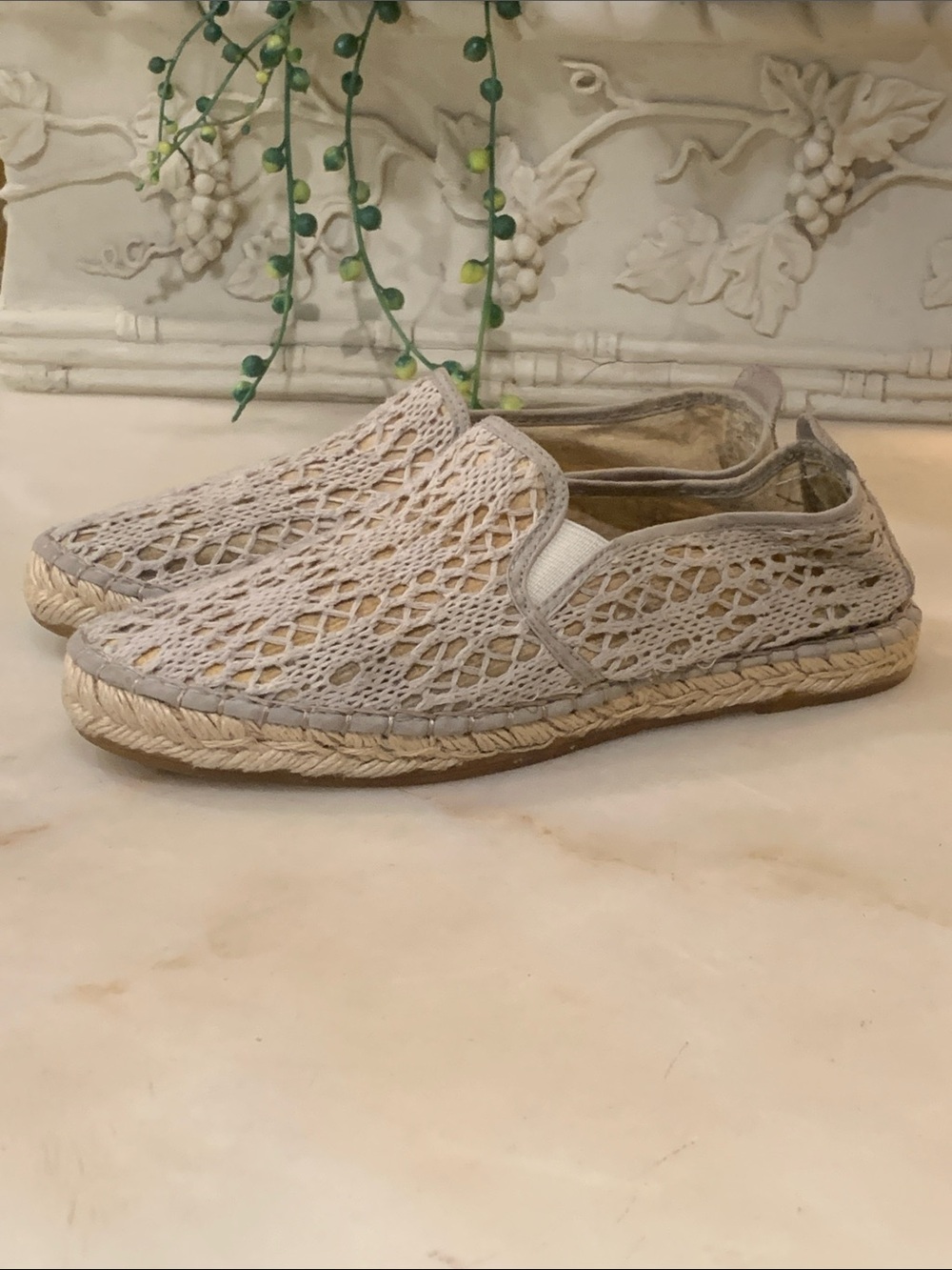 Free People Crochet-over-Canvas Espadrilles Size 37